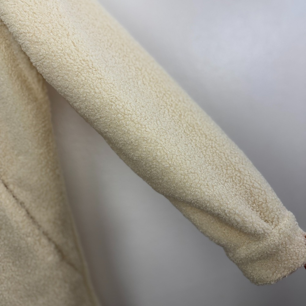 Marine Layer Eden Faux Shearling Overshirt Womens Medium Cream Button Up Outdoor - Picture 5 of 10